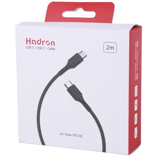 کابل تایپ سی به تایپ سی هادرون مدل HTC-C-C01L طول 2 متر - Image 2