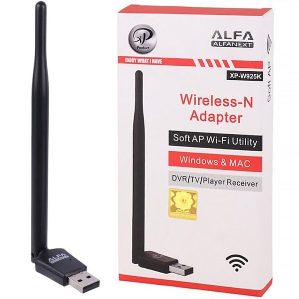 کارت شبکه USB آنتن دار ایکس پی مدل XP-W925K ظرفیت ۱۵۰ مگابیت