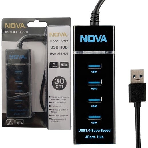هاب USB3.0 چهار پورت X-NOVA مدل X770