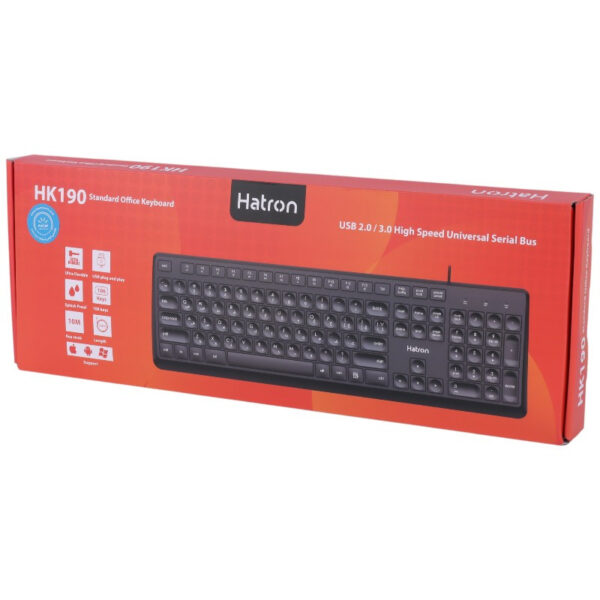 کیبورد سیم دار هترون Hatron مدل HK190 - Image 3