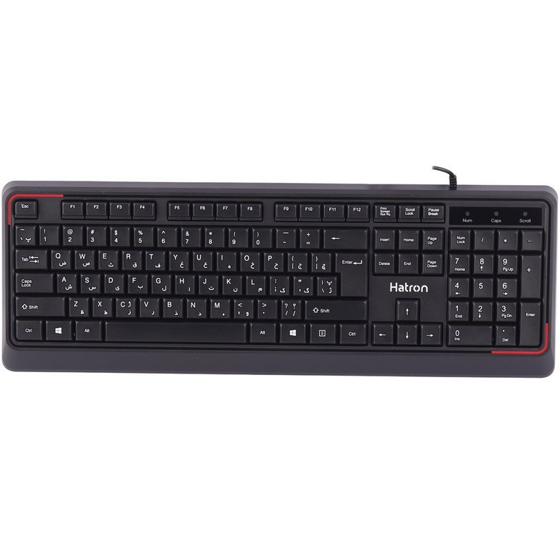 pnOyvnOzY7vLFk6N کیبورد سیمی هترون مدل Hatron HK180 - Image 1